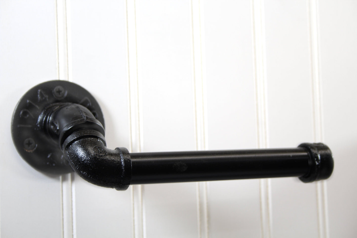 Toilet Paper Holder - Rustic Farmhouse Black Iron Pipe TPH1