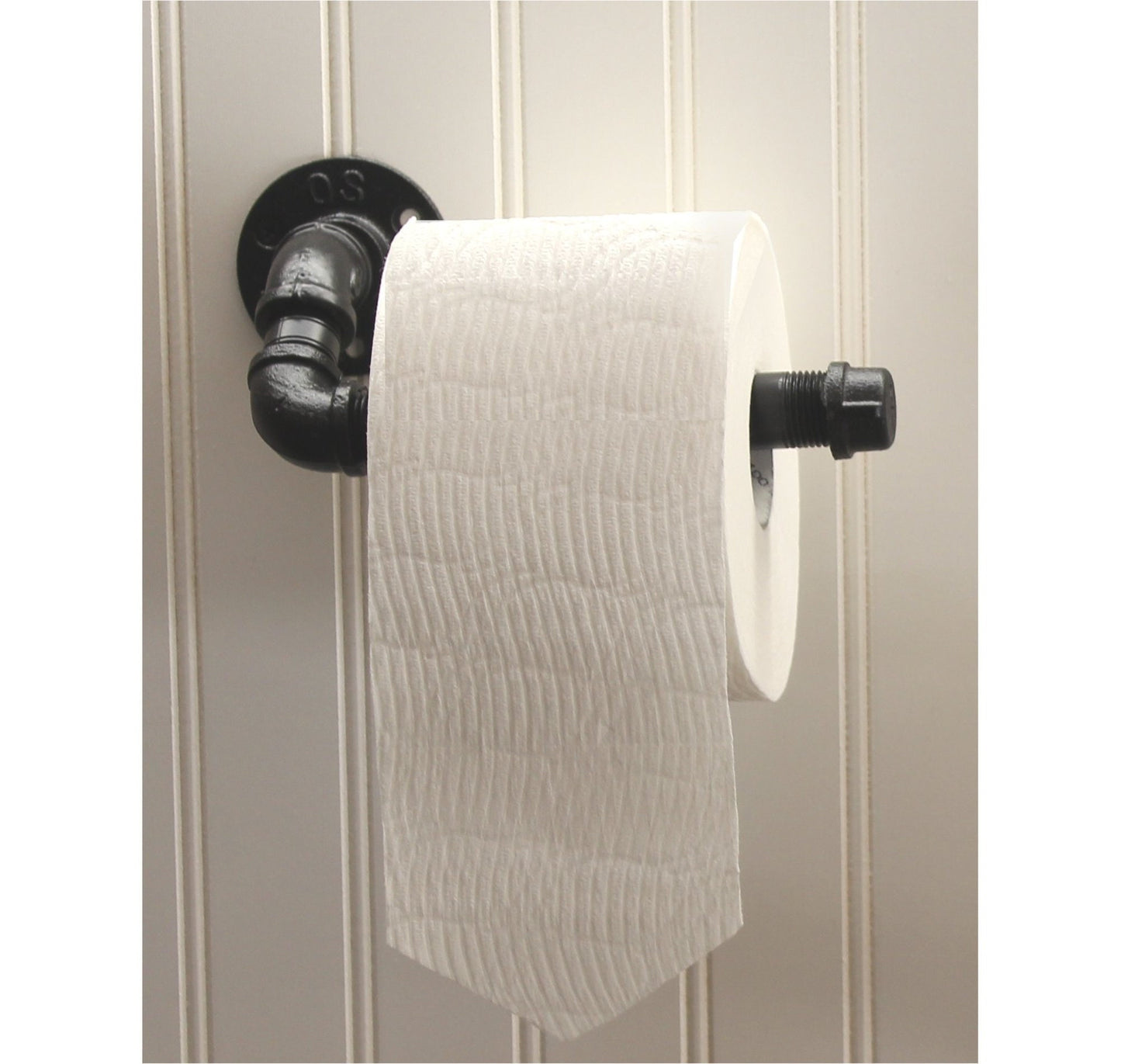 Toilet Paper Holder - Rustic Farmhouse Black Iron Pipe TPH1